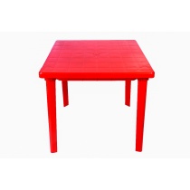 Стол квадратный (800х800х740)(красный)(уп.1)
