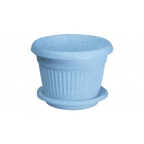 Кашпо ЛИВИЯ D420мм 26л с поддоном Мраморный DEA (Москва) уп.5