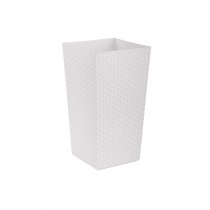 Кашпо напольное Ротанг270*270*510 белый(уп.7)