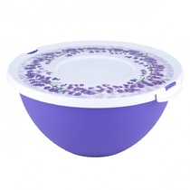 Миска с крышкой 4,0л Лаванда, арт. С35708 Полимербыт (Москва) уп.12