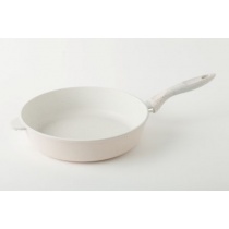 Сковорода глубокая 26см ГРАНИТ (крем-крем) без кр (10)