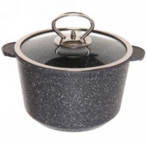 Кастрюля 3,0л ГРАНИТ (браун-браун)с крышкой ф20