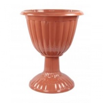 Вазон Жасмин на высокой ножке 18л Коричневый 500х420 мм (уп.5) Альтернатива