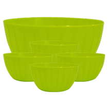 Набор салатников Fiesta 0,6 л (4шт) + 5л с крышкой Цвет GIARETTI (Москва) уп.11