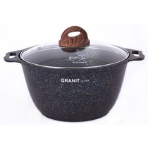 Кастрюля 4,0л Granit Ultra стекл/крышка blue кгг42а