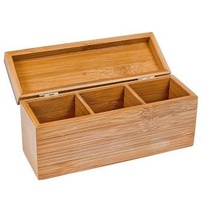 Ящичек для чая 3 секции 21*7*9см бамбук арт.152 BRAVO