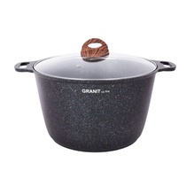 Кастрюля 8,0л Granit Ultra стекл/крышка blue кгг82а