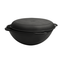 Казан "термо" чугун 8,0л. с крышкой-сковородой Ч340с/8к