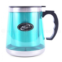 Термокружка 420мл. NE-420F зеленая BIOSTAL